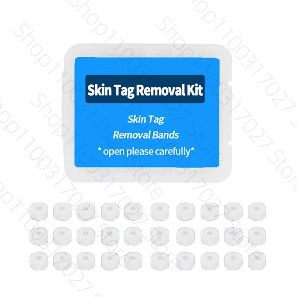 30Pcs/Box Remove Skin Tag Shrink Rubber Ring Non Toxic Health Beauty Skin Care Tools Tag Removal Mole Wart Removal Face Care